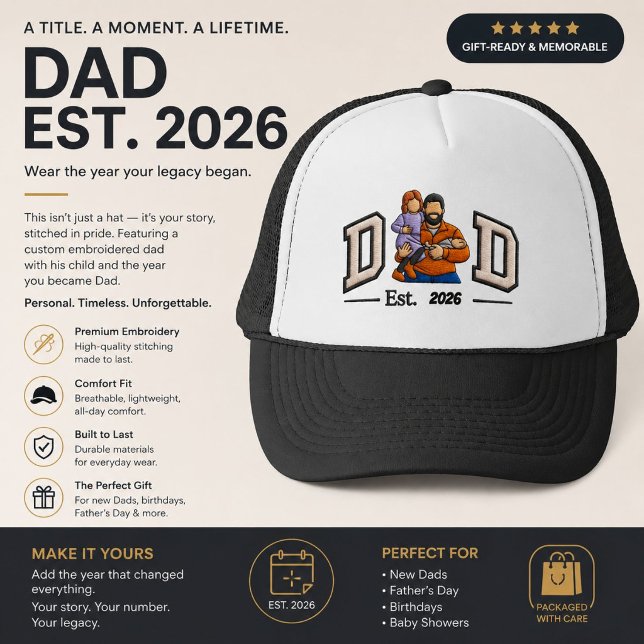 Best Dad Ever Gift | Father's Day Custom Baseball  Trucker Hat (Creator Uploaded)