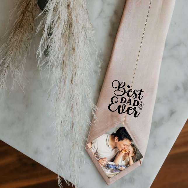 Best dad ever-Gift from Daughter rose gold Tie (Creator Uploaded)