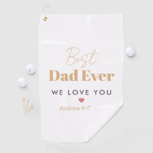 Best dad ever golf towel