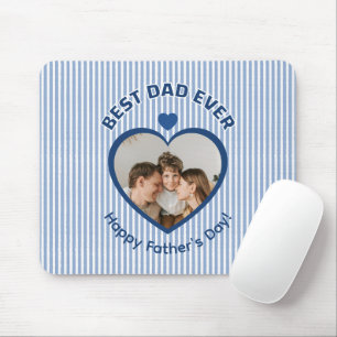 Best Dad Ever golfer Photo Minimalist Template 26 Mouse Mat
