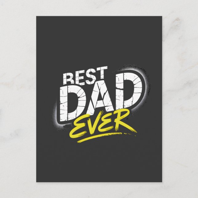 Best Dad Ever Graffiti Art Invitation Postcard (Front)