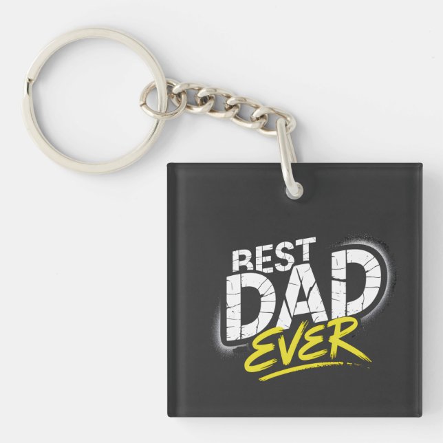 Best Dad Ever Graffiti Art Key Ring (Front)
