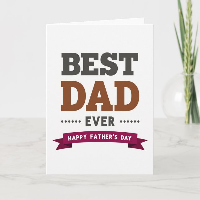 Best Dad Ever Graphic Card (Front)