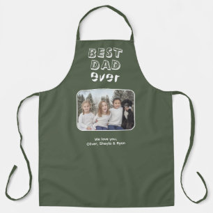 Best Dad Ever Green Custom Photo Keepsake Apron