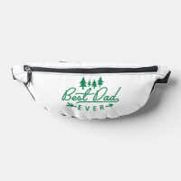 Best Dad Ever Green Typography with Trees