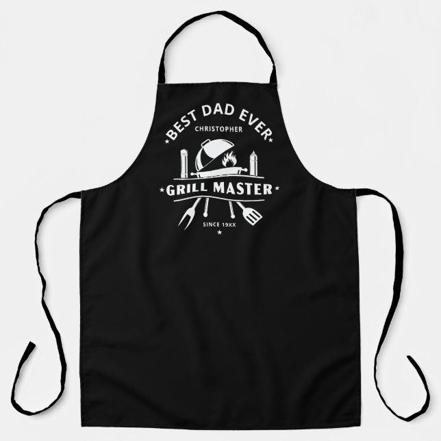 Best Dad Ever Grill Master Chef Apron (Front)