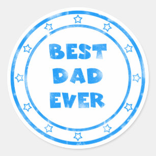 Best Dad Ever Grunge Stamp Sticker