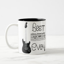 Best Dad Ever! guitar chord symbol coffee mug