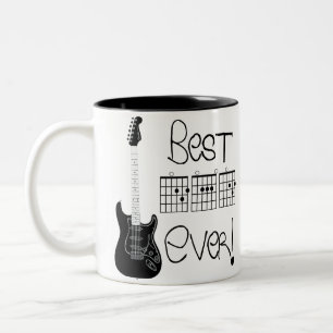 Best Dad Ever! guitar chord symbol coffee mug