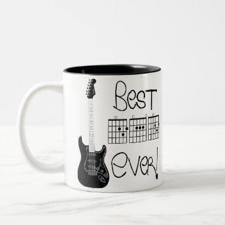 Best Dad Ever! guitar chord symbol coffee mug
