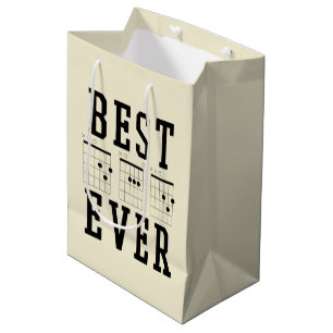 Best Dad Ever Guitar Chords   Father's day Gift Medium Gift Bag