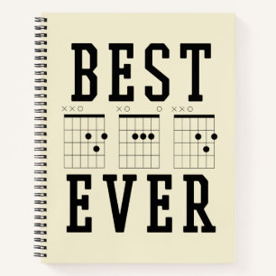 Best Dad Ever Guitar Chords Father's day Gift Notebook