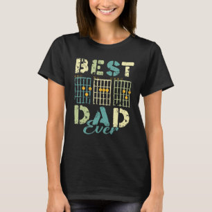Best Dad Ever Guitar Chords Guitarist Father Fathe T-Shirt