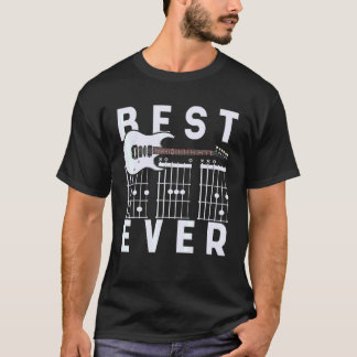 Best Dad Ever Guitarist Men Rock Musical Instrumen T-Shirt