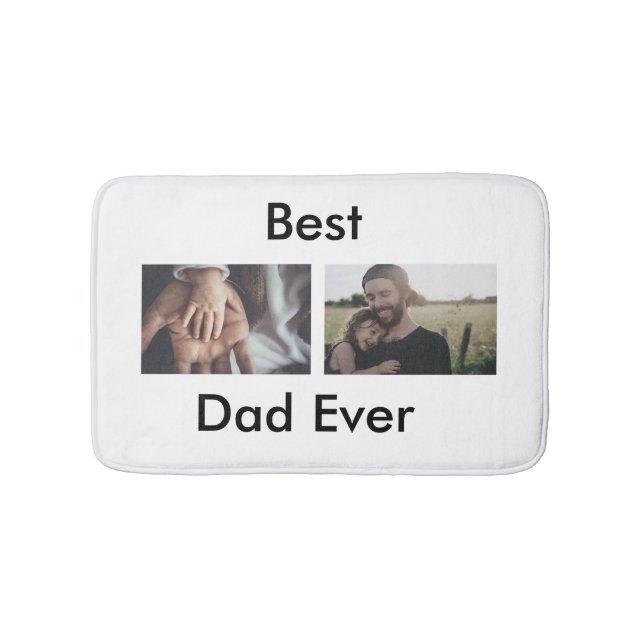 best dad ever happy father's day add your photo  bath mat (Front)