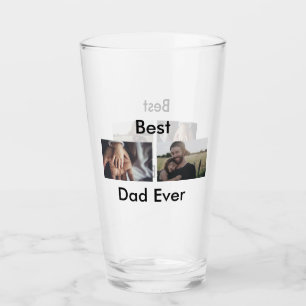 best dad ever happy father's day add your photo  glass