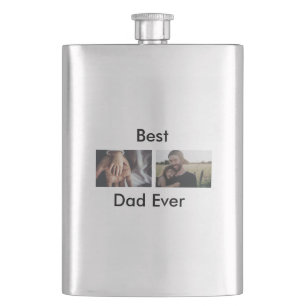 best dad ever happy father's day add your photo  hip flask