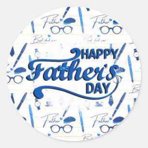 Best Dad Ever, Happy Father's  Day Classic Round Sticker