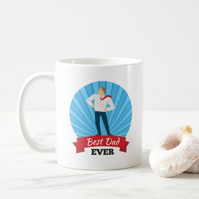 Best Dad Ever Happy Father's Day | Coffee Mug (With Donut)
