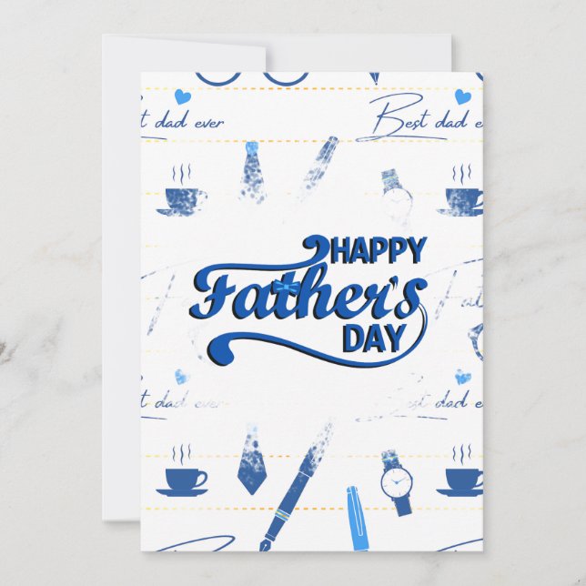 Best Dad Ever, Happy Father's  Day Invitation (Front)