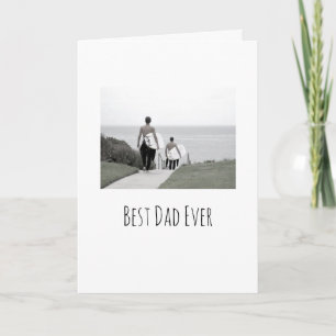 Best Dad Ever Happy Fathers Day Modern PHOTO Card