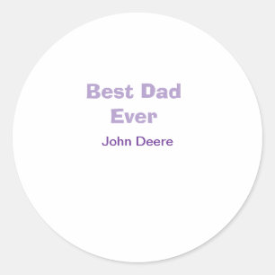 Best dad ever happy father's day name purplesimple classic round sticker