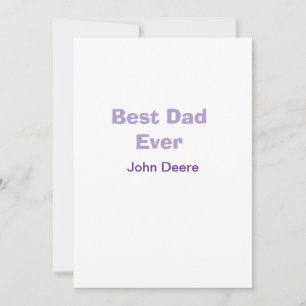 Best dad ever happy father's day name purplesimple invitation