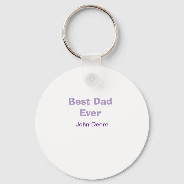 Best dad ever happy father's day name purplesimple key ring (Front)
