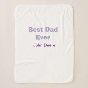 Best dad ever happy father's day name purplesimple sherpa blanket