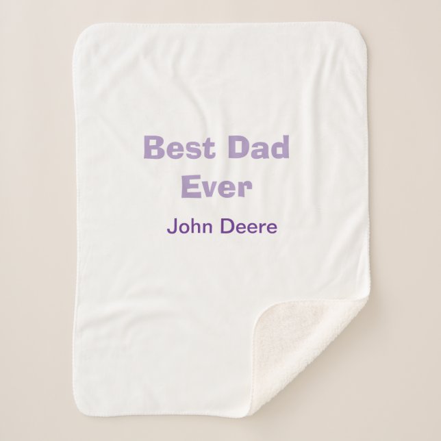 Best dad ever happy father's day name purplesimple sherpa blanket (Front)