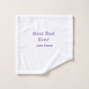 Best dad ever happy father's day name purplesimple wash cloth