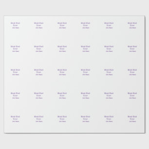 Best dad ever happy father's day name purplesimple wrapping paper