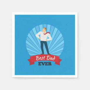 Best Dad Ever Happy Father's Day Napkin