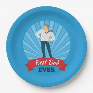 Best Dad Ever Happy Father's Day   Paper Plate
