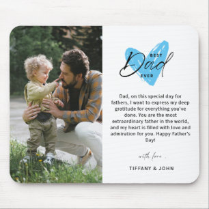 Best Dad Ever Happy Father's Day Photo Keepsake Mouse Mat