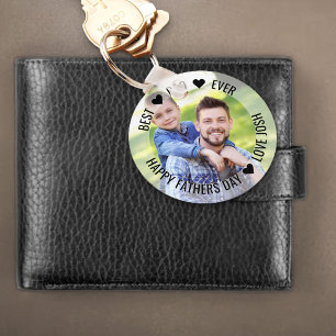 Best Dad Ever Happy Fathers Day Photo Personalised Key Ring