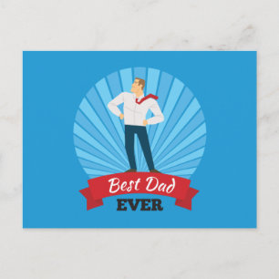 Best Dad Ever Happy Father's Day Postcard