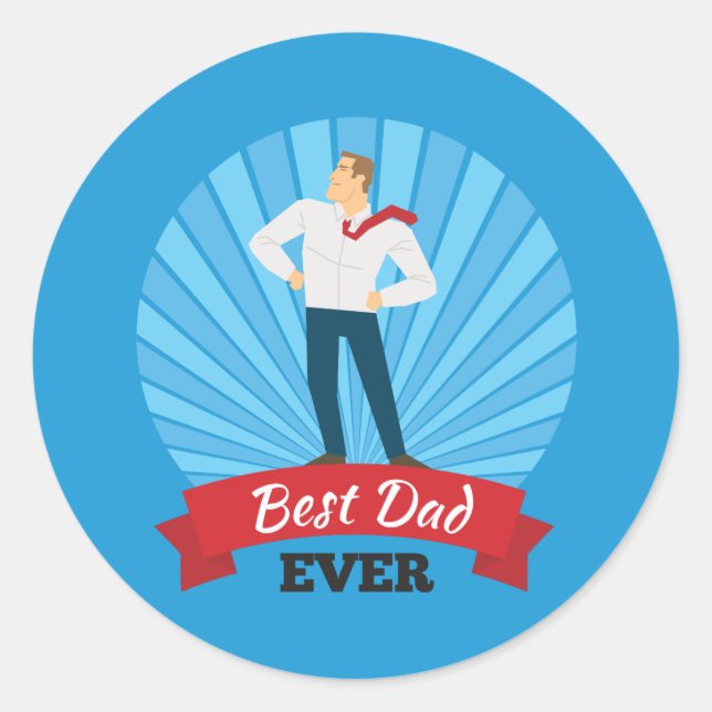 Best Dad Ever Happy Father's Day | Sticker (Front)