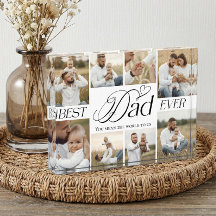Best Dad Ever Heart Family Photo Collage keepsake