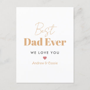 Best dad ever holiday postcard