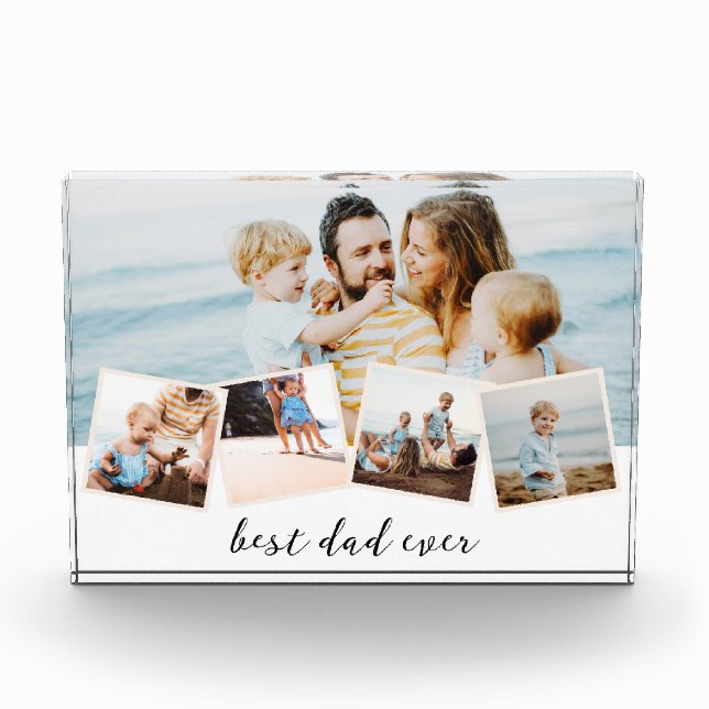 Best Dad Ever Horizontal Block Photoblock (Front)