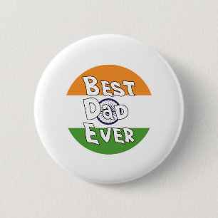 Best Dad Ever India Flag 6 Cm Round Badge
