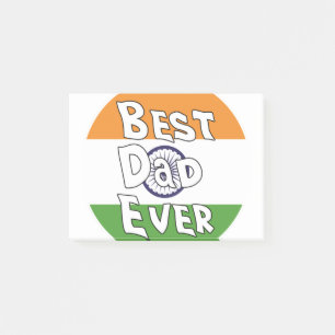Best Dad Ever India Flag Post-it Notes