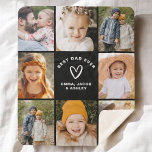 Best Dad Ever Instagram Father's Day Photo Collage Sherpa Blanket<br><div class="desc">The Best Dad Ever Father's Day Instagram Photo Collage Fleece Blanket is a heartwarming way to celebrate Dad. Featuring a custom collage of your favourite family moments, this cosy blanket showcases special photos in an Instagram-inspired design. Perfect for Father’s Day, it’s a personalised gift that Dad will treasure for years...</div>