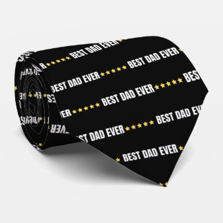Best Dad Ever Light Black Tie