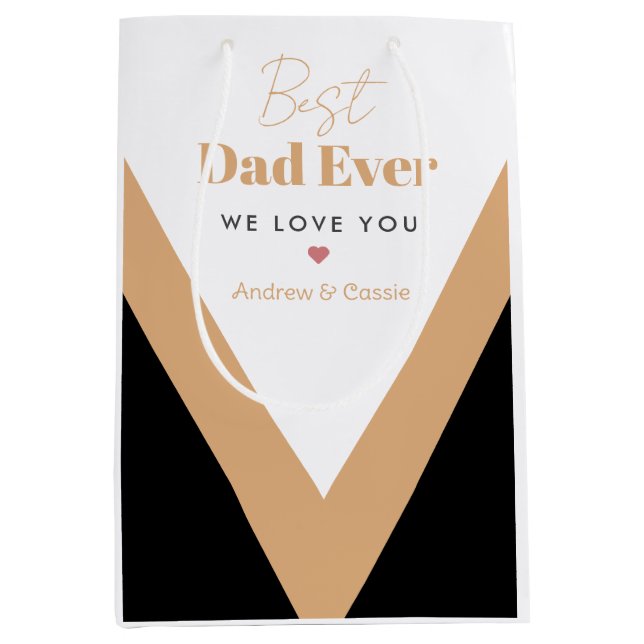 Best dad ever medium gift bag (Front)