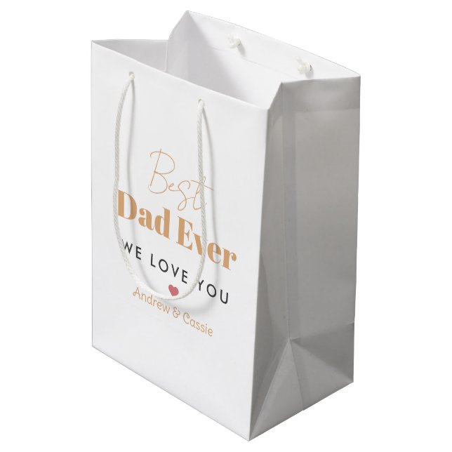 Best dad ever medium gift bag (Back Angled)