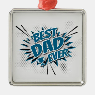 Best Dad Ever Metal Tree Decoration