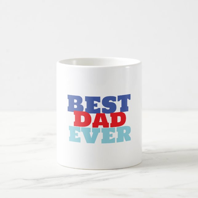 Best Dad Ever Minimalist Cool Professional Coffee Mug (Center)