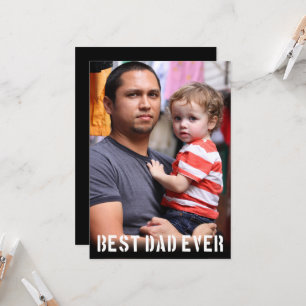 Best Dad Ever Minimalist Father's Day Photo Card